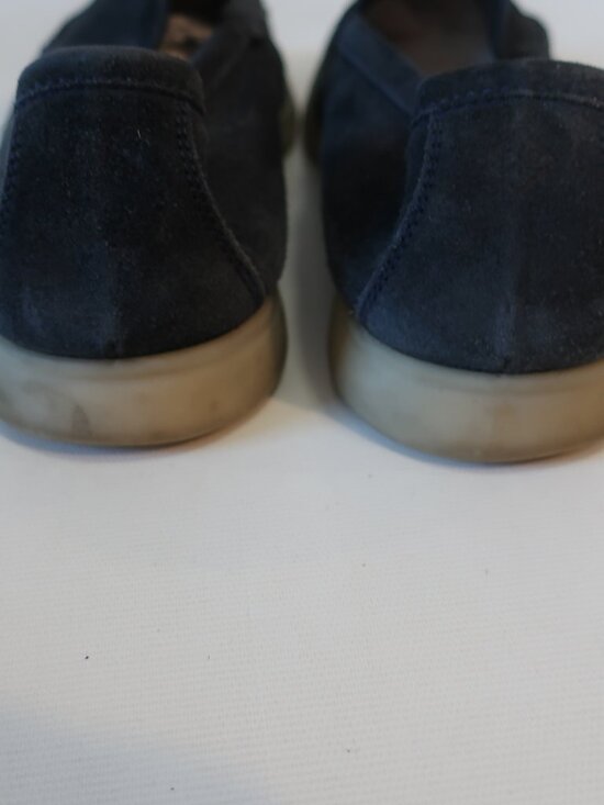 Authentic Mens Loro Piana Blue Suede Summer Walk Slip-On Loafer Shoes 41 US/8 main image 4